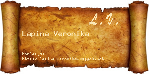Lapina Veronika névjegykártya